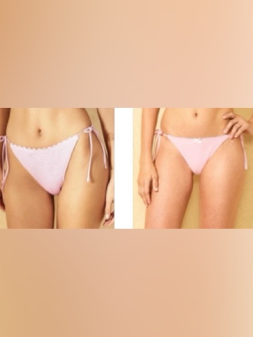 NWT- WILD FABLE Women’s Pink Tie-Side bow & crochet Bikini Bottom set